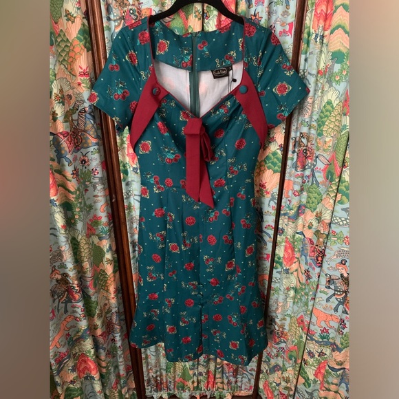 NWT Voodoo Vixen Cherry Floral Blossom Dress - Picture 7 of 7